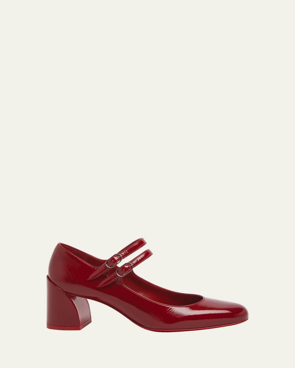 Miss Jane Patent Red Sole Mary Jane Pumps
